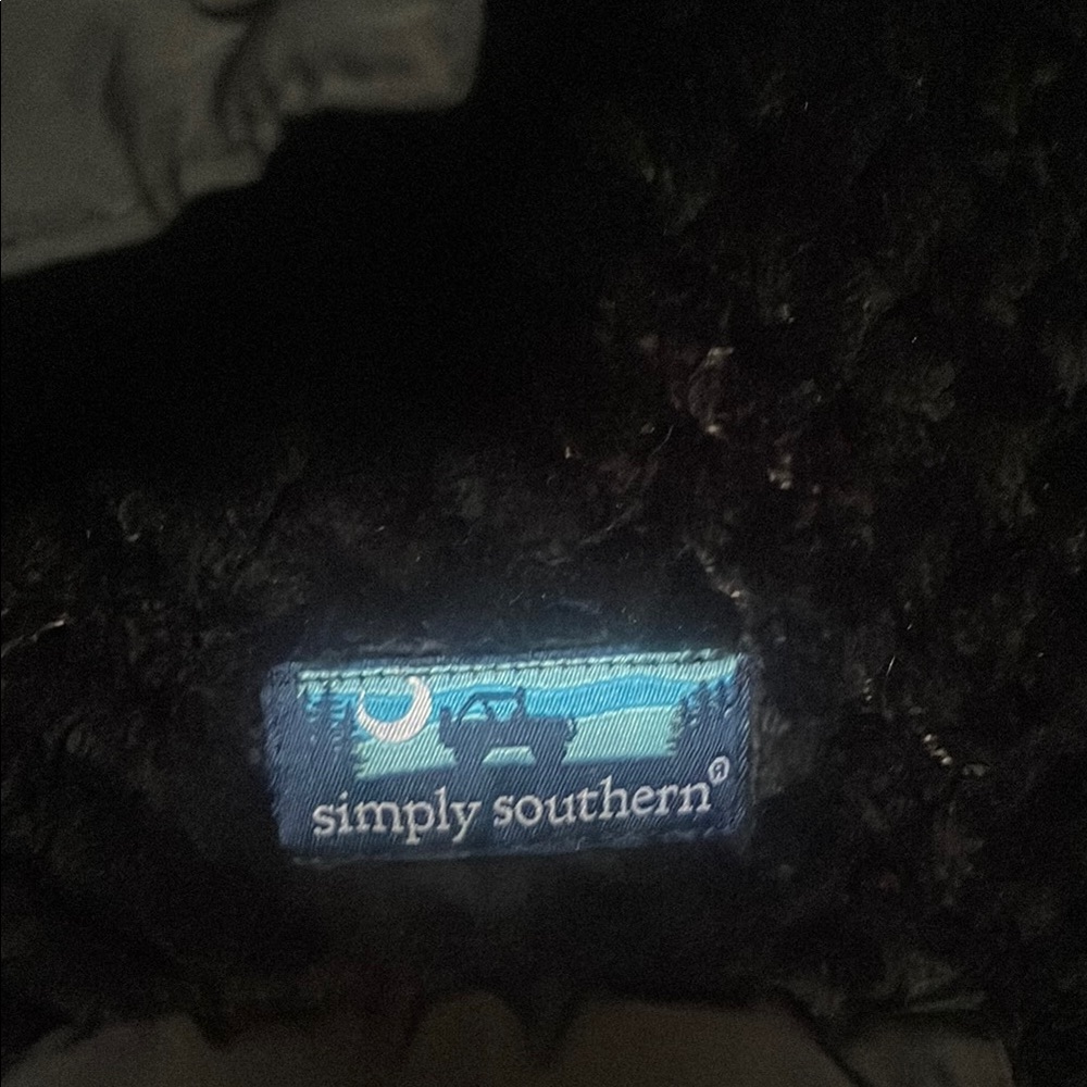Simply Southern Black Fleece Jacket pullover - Picture 2 of 6
